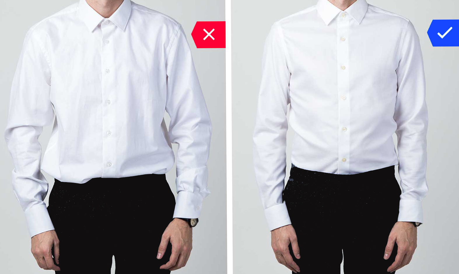 Правильно выбрать рубашку. Классическая рубашка. Белая рубашка на выпуск мужская. Рубашка мужская спереди. Приталенная рубашка мужская.