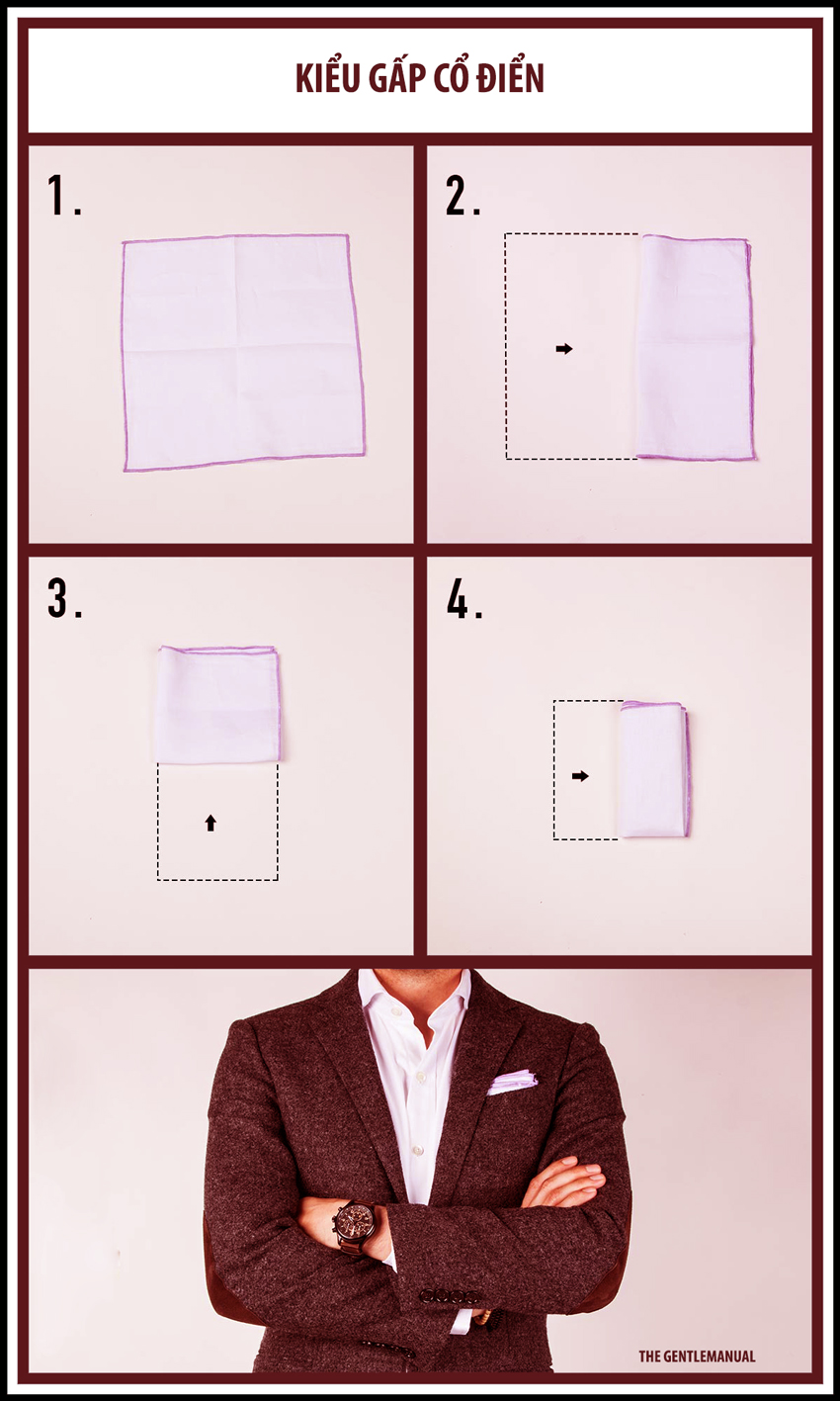 Hướng dẫn Cách gấp khăn ăn hình áo vest