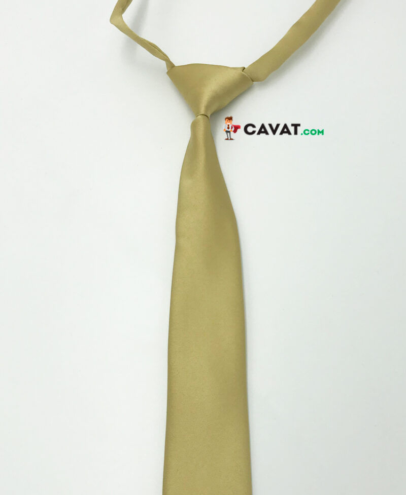 Cà vạt thắt sẵn vàng đồng - cv280719