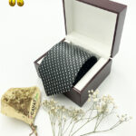 Cà vạt xanh rêu- Hộp gỗ - 06