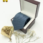 Cà vạt xanh ngọc - Hộp gỗ - 08