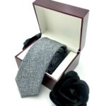 Cà vạt Wool/Nỉ xám nhám - W38042020