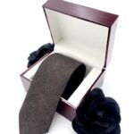 Cà vạt Wool/nỉ nâu đậm - W32042020