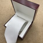 Cà vạt Gấm trắng họa tiết - G03012021