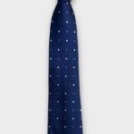 Cà vạt xanh đen chấm xanh trắng - cv140624